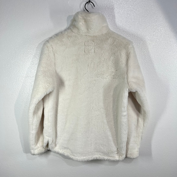 Abercrombie Fitch Women's Sherpa Fleece 1/4 Zip PulloverJacket Cream Size Small - Picture 2 of 9